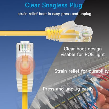 Cat6a Slim Ethernet Patch Cable 5 ft, Cat6a Patch Cable - Image 4