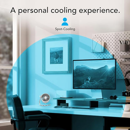 Vornado Pivot Personal Air Circulator, Desk Fan, Ice White - Image 3