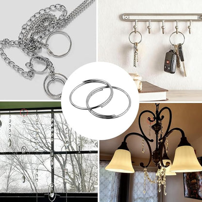 500PCS Stainless Steel Bright Silver Chandelier Split Rings, 0.47inch Diameter - Image 5