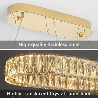 HAIXIANG LED Long Chandeliers for Dining Table Modern Chandelier Dimmable - Image 5