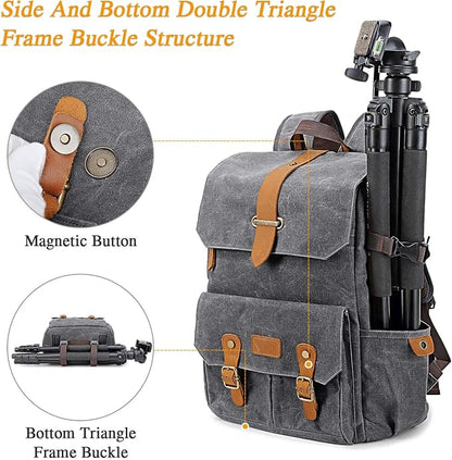 UBAYMAX Camera Backpack, DSLR SLR Waterproof Canvas Camera Bags Rucksack 15.6 - Image 5