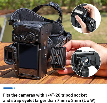 JJC Deluxe Microfiber Camera Hand Strap, Secure Padded Camera Holder Wrist Strap - Image 5