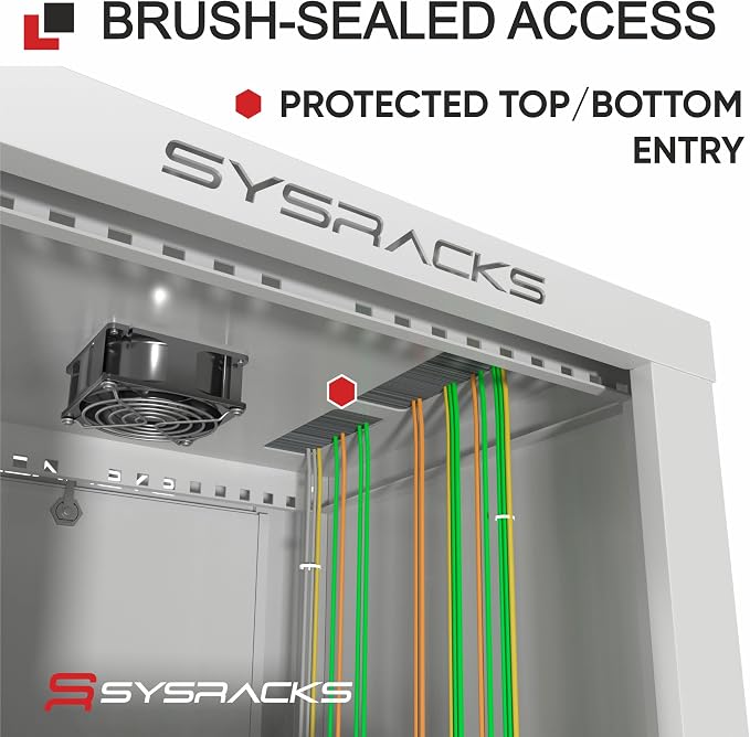 6U Wall Mount Server Rack Cabinet 24” Deep, 19” Network & AV Enclosure - Image 6