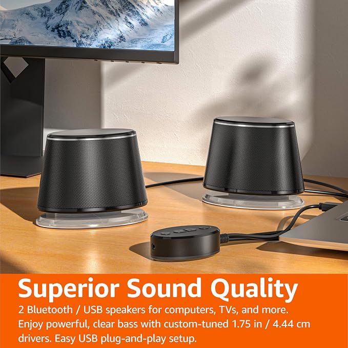 Amazon Basics Bluetooth Computer Speakers - Image 6
