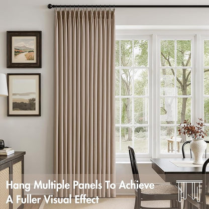 Memory Trained Pinch Pleated Curtains 84 Inches Long, Viral Linen Pinch Pleat - Image 4