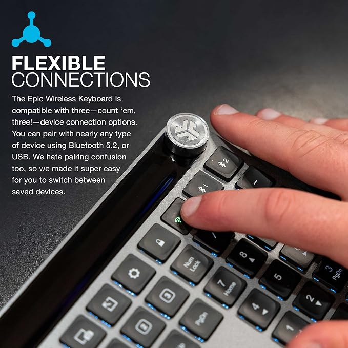 JLab Epic Work Bundle, Epic Wireless Keyboard and Epic Wireless Mouse - Image 4