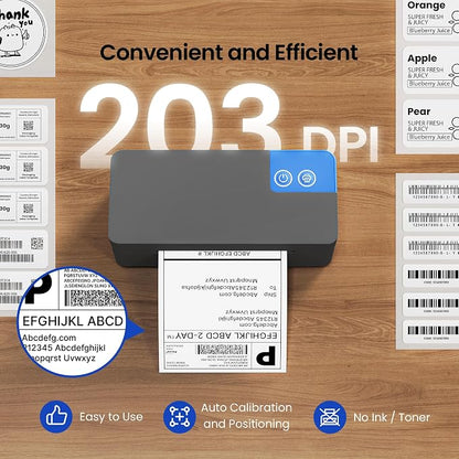 Bluetooth Thermal Shipping Label Printer, 4x6 Portable Thermal Label Printer - Image 4
