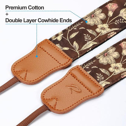 Padwa Lifestyle Japanese Brown Printed Floral Camera Strap - Image 2