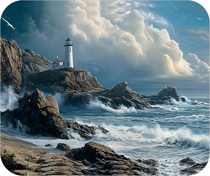 Coastal Shoreline Waves Sandy Beach Theme Mouse Pad Mat Mousepad by Unknown