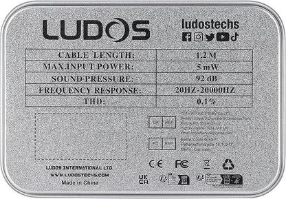 LUDOS Ultra Wired Earbuds in-Ear Headphones, 5 Years Warranty, Earphones - Image 10