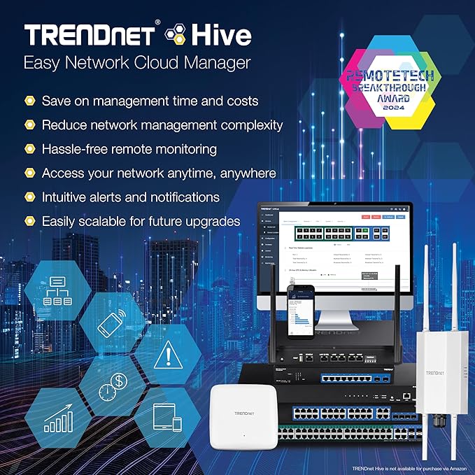 TRENDnet AC1750 Dual Band PoE Access Point, TEW-825DAP, 1300Mbps WiFi-AC+ - Image 7