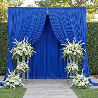 50ft x 12ft Wrinkle Free Royal Blue Backdrop Curtains - Image 8