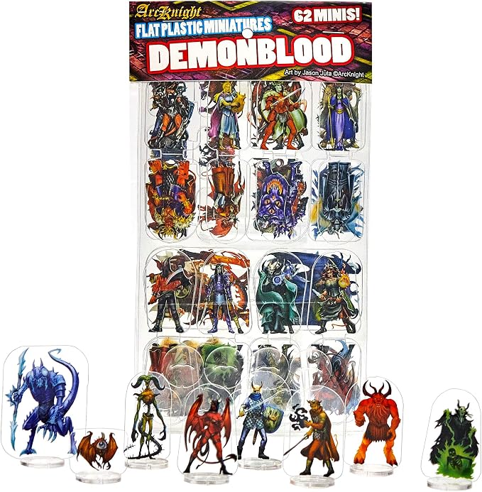 Arcknight Flat Plastic Miniatures: Demon Blood; 62 Unique Infernal-Themed Minis by Arcknight
