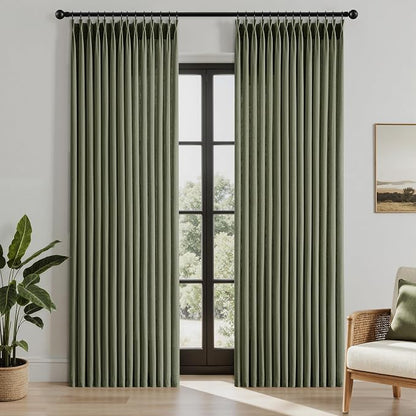 Memory Trained Pinch Pleated Curtains 92 Inches Long, Linen Pinch Pleat Sheer - Image 2