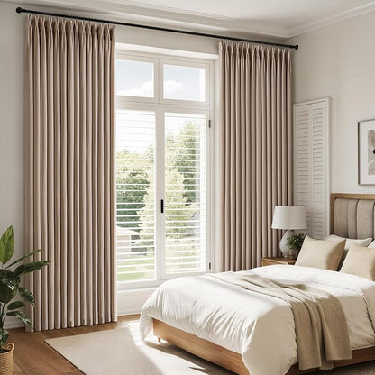 Memory Trained Pinch Pleated Curtains 90 Inches Long, Viral Linen Pinch Pleat - Image 4