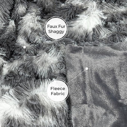 Tuddrom Decorative Extra Soft Fuzzy Faux Fur Throw Blanket 50" x 60", Solid - Image 6