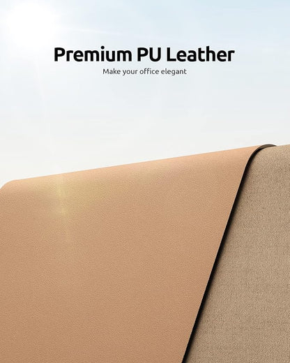 YSAGi Leather Desk Pad Protector, Office Mat, Large Mouse Pad, Non-Slip PU - Image 2