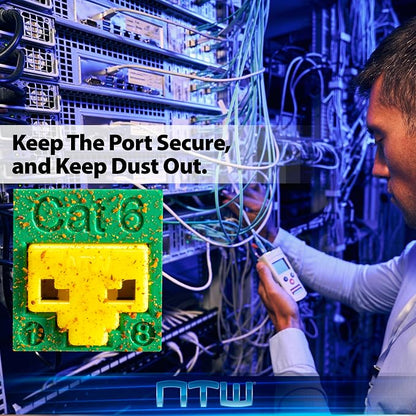 NTW Network Port Blocker & Dust Cover, Ethernet Port Protector, Secure RJ45 - Image 7