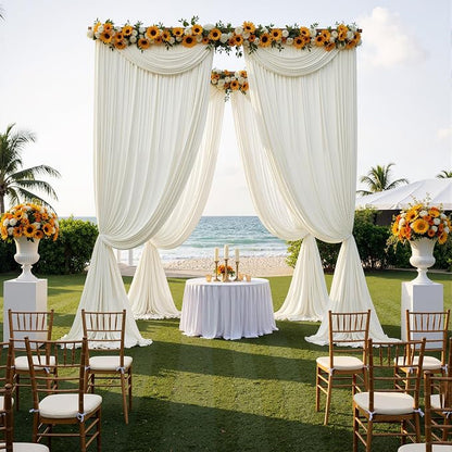 20ft x 15ft Ivory Backdrop Curtains - Image 6