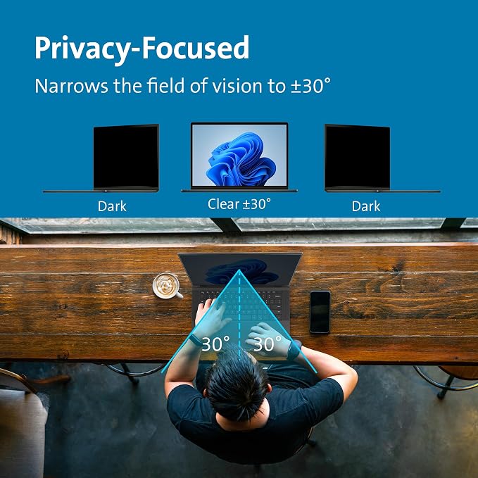 Kensington MagPro™ Magnetic Laptop Privacy Screen 14 inch, Removable 16:10 - Image 4