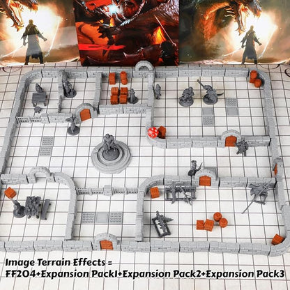 Dungeon Walls 40pcs 28mm Miniature RPG Terrain Modular System DND Building - Image 2
