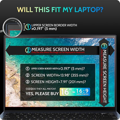 Magnetic Laptop Privacy Screen 16"&16.1" - Image 3