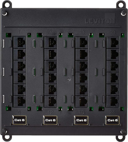 Leviton Twist and Mount Patch Panel, CAT 6 24 Port by Leviton