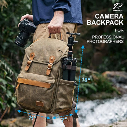 Padwa Lifestyle Khaki Camera Backpack - Image 8