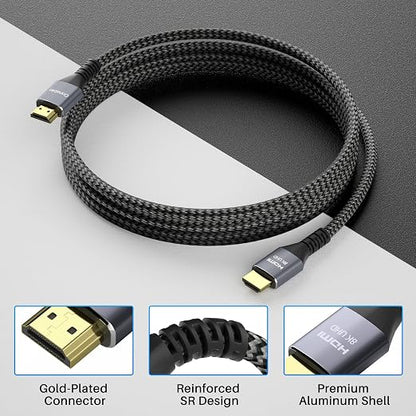 8K HDMI 2.1 Cable 6.5FT/2M, Real Certified 48Gbps Ultra High Speed HDMI® Cable - Image 2