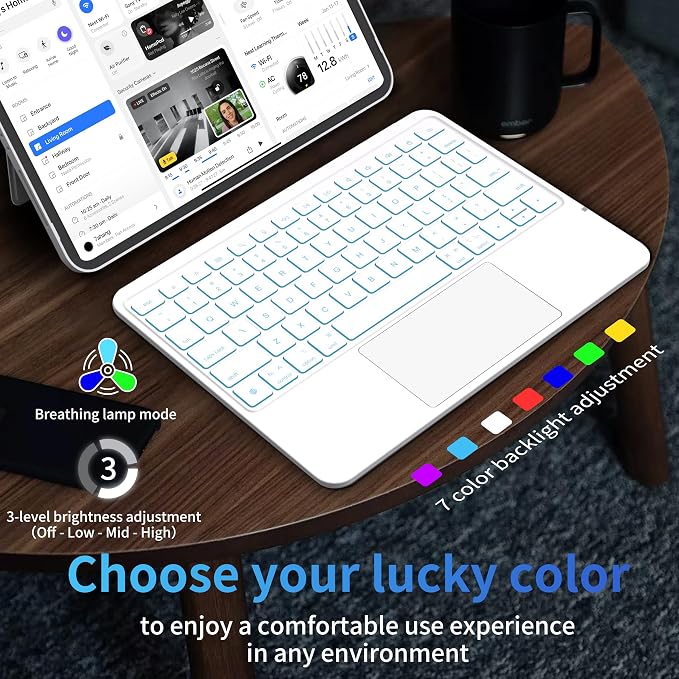 Keyboard Case for iPad 10th Generation and iPad 11th, Magnetic Detachable - Image 5