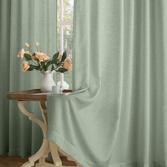 Memory Trained Pinch Pleated Curtains 92 Inches Long, Viral Linen Pinch Pleat - Image 7