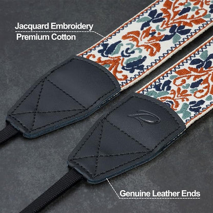 Padwa Lifestyle 2" Retro Jacquard Embroidery Camera Strap, Adjustable, Wide - Image 2
