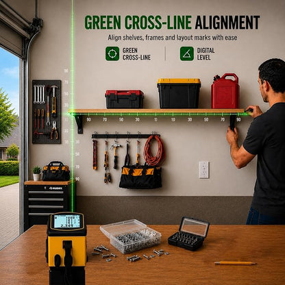 4-in-1 Digital Green Laser Tape Measure, 16FT Tape, 328FT Distance Meter | 33FT - Image 5
