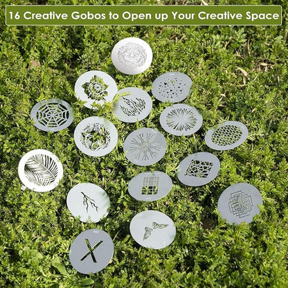 16Pcs Round Gobos Kit for Optical Snoot, 66mm/2.6in Metal Plate Patterns for - Image 3