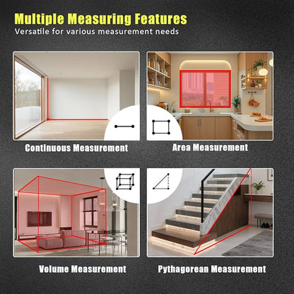Laser Distance Measuring Tool, 70M/229ft Laser Measure, ±2mm Accuracy Laser - Image 6