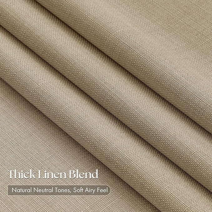 Burlywood Birch Linen Pinch Pleated 96 Inch Curtains - Image 2