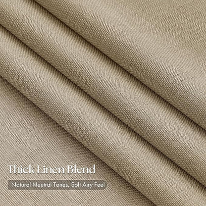 Burlywood Birch Linen Pinch Pleated 96 Inch Curtains - Image 2