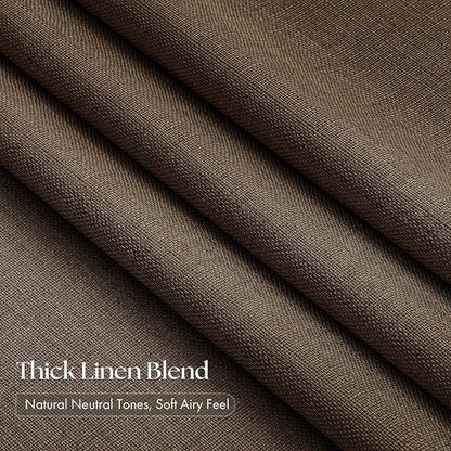 Extra Long 112 Inch Pinch Pleated Living Room Curtains 4 Panels Set, Chocolate - Image 2