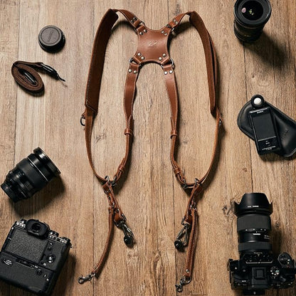 Padwa Lifestyle Tan Dual Camera Harness Strap - Image 8
